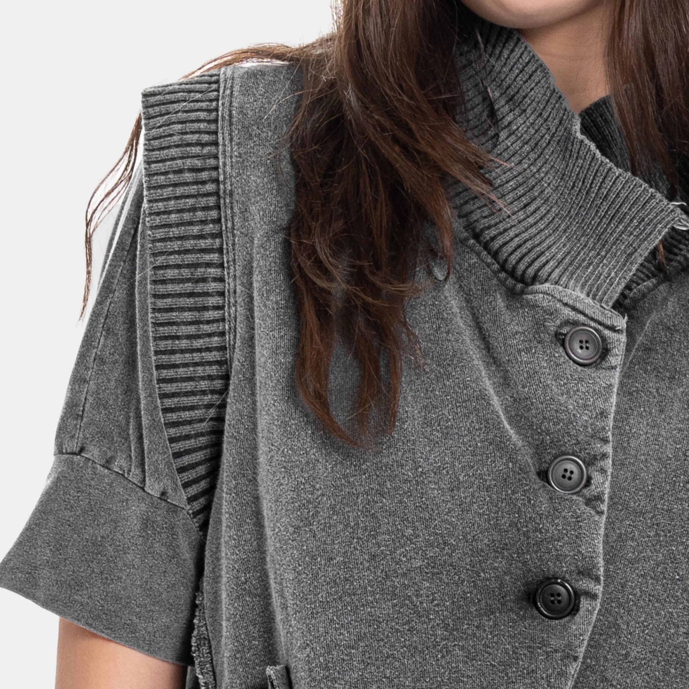 Yael™ Knit Vest with Topstitched Pockets