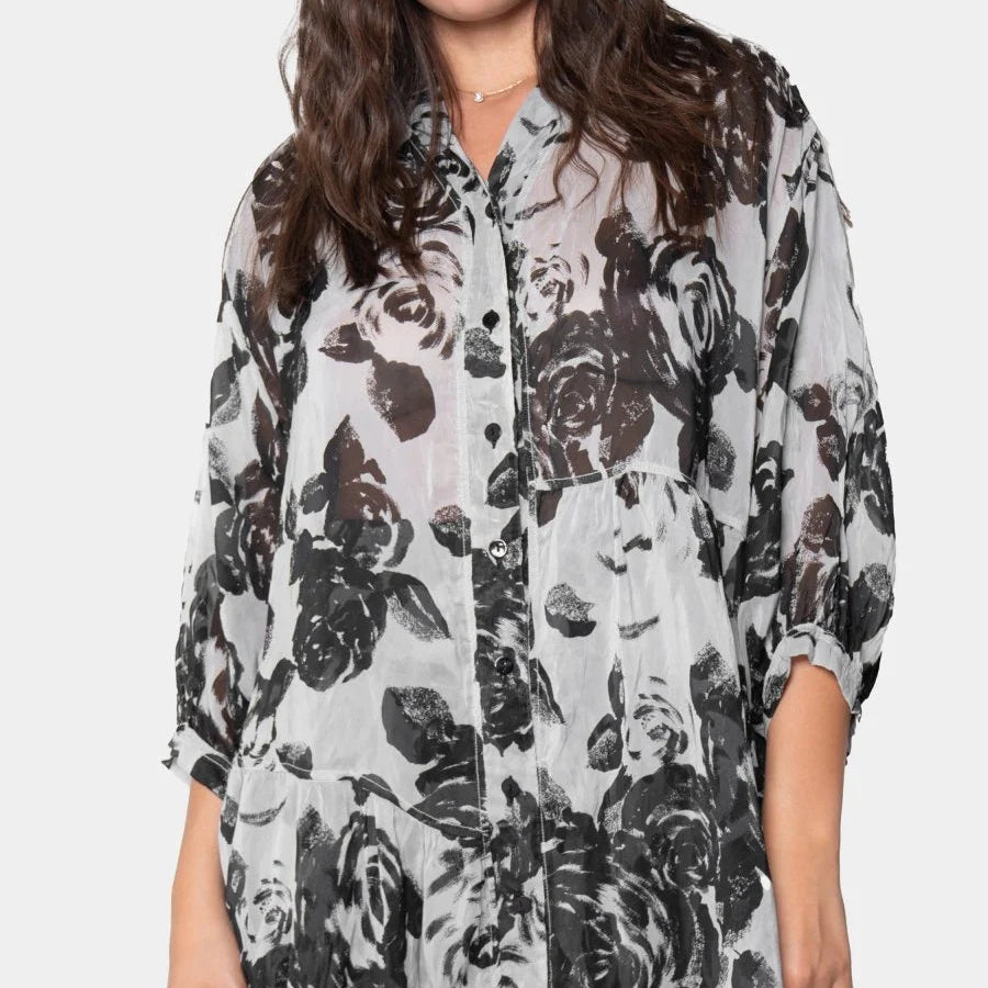 Noa™ Floral Asymmetrical Shirtdress